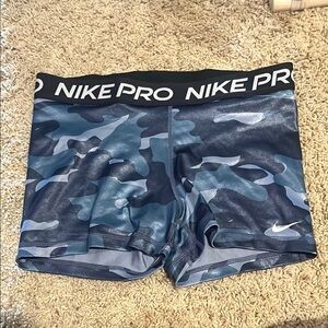 Nike Pro Blue Camo Shorts